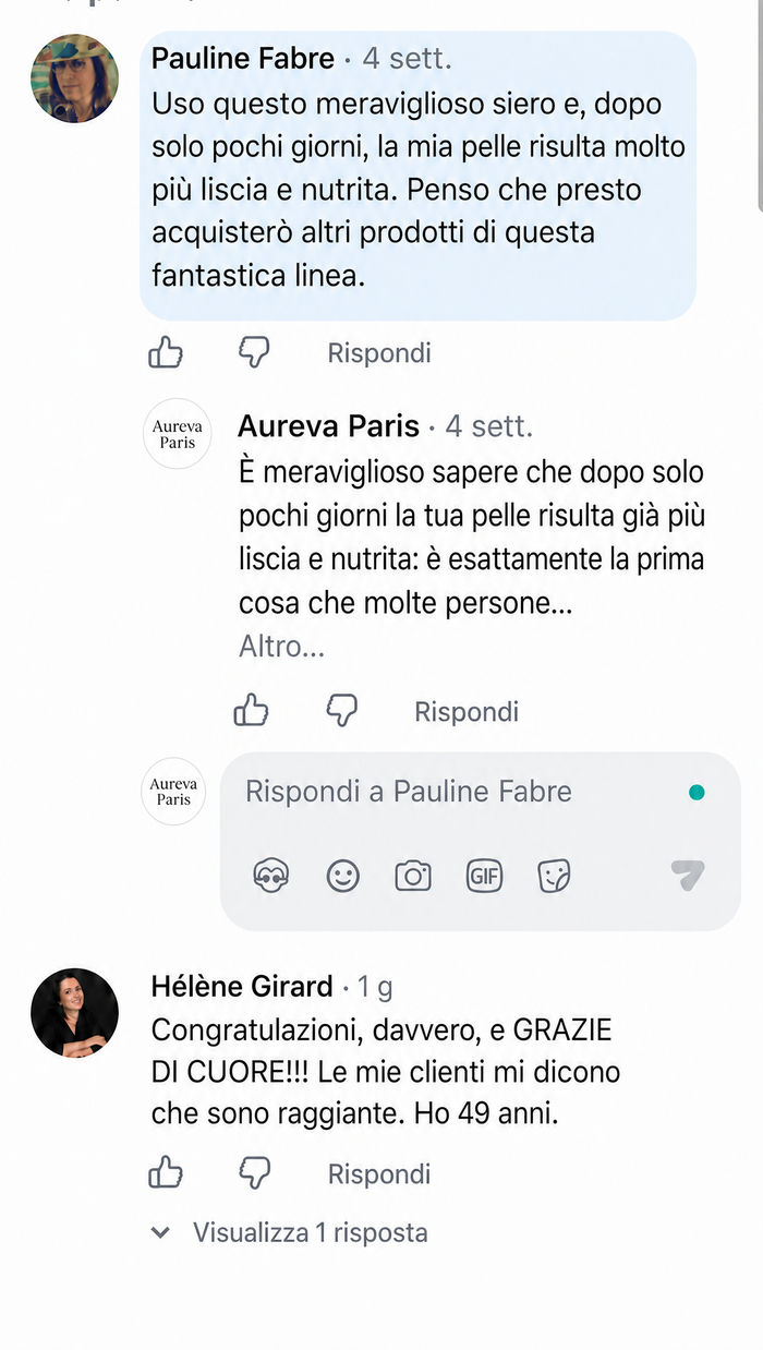 Customer comment screenshot