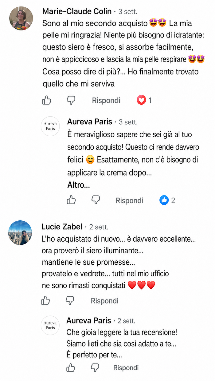Customer comment screenshot