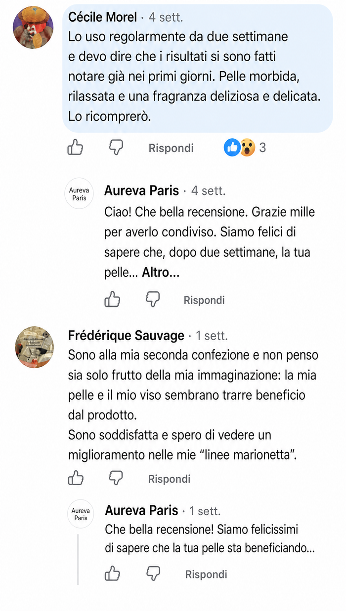 Customer comment screenshot